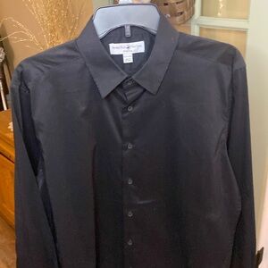 Beverly Hills Polo Club Black Dress Shirt Long-Sleeved Men’s Large